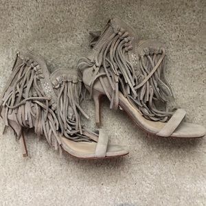 Schutz fringe heels